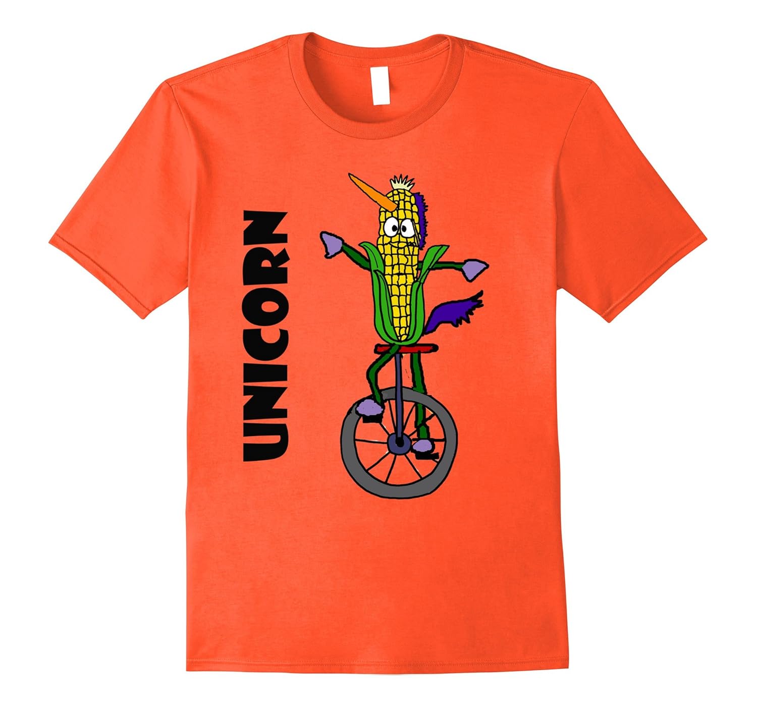 Smilealotees Funny Corn Ear on Unicycle Unicorn TshirtTShirt Managatee