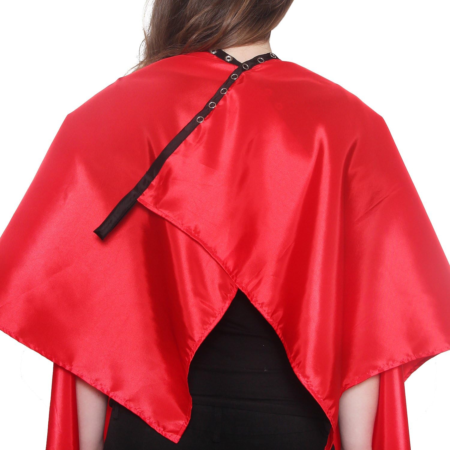 Mane Caper Red Iridescent Salon Cape with Snaps Professional Quality 45 inch X 60 inch Heavy Duty Material Extra Long Durability for Barbershop and Beauty Shop Use Long Lasting and Specialized (RED): Kitchen & Dining