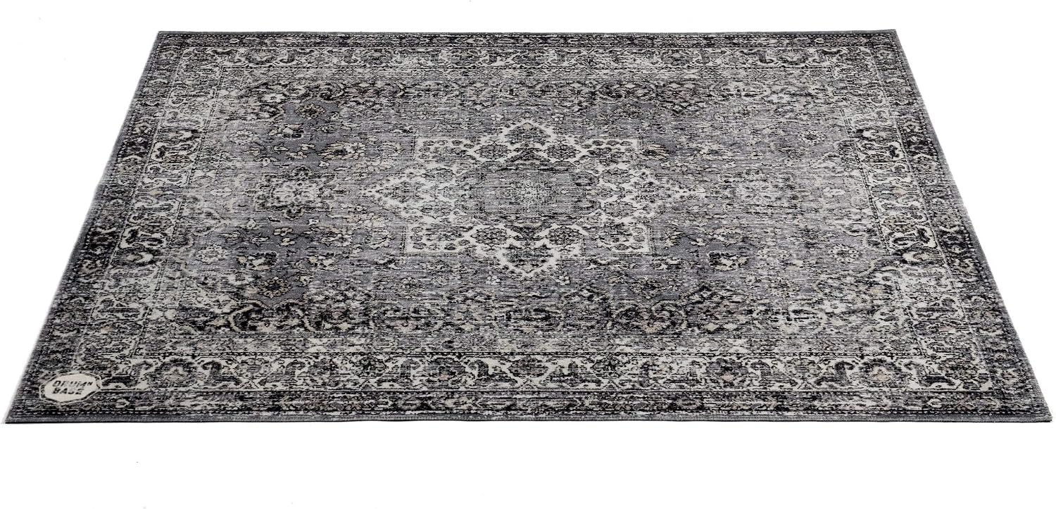 Drum N Base Vintage Stage Rug (Large) - Grey, 185 x 160 cm (Rectangular)