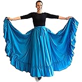 Magenta textiles Professional Dance Skirt for Folkloric Mexican Dance, Bomba, Plena or Flamenco Dancing | Double Circle |