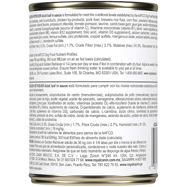 ROYAL CANIN BREED HEALTH NUTRITION GOLDEN RETRIEVER ADULT LOAF IN SAUCE DOG FOOD, 13.5 OZ (PACK OF 12)