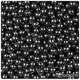BeadTin Black Opaque 6mm Round Plastic Craft Beads (500pcs)