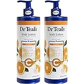 Dr Teal's Body Lotion - Moisture Plus - Radiant Citrus Essential Oils and Vitamin C, 18 Fl Oz 2-Pack (36 Fl Oz)