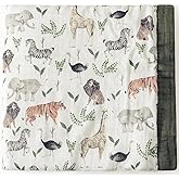 Little Jump Muslin Quilt Toddler Blanket - Silky Soft and Breathable Baby Quilt - Oversized 47" x 47" - 2 Layers Muslin Baby Blanket for Boy and Girls (Jungle-2)