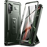 Dexnor for Samsung Galaxy Note 10+ Plus Case, [Built in Screen Protector and Kickstand] Heavy Duty Military Grade Protection Shockproof Protective Cover for Samsung Galaxy Note 10 Plus (Army Green)