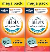 Lil-Lets Non-Applicator Lite Tampons 96/12 Packs Light Flow SmartFit