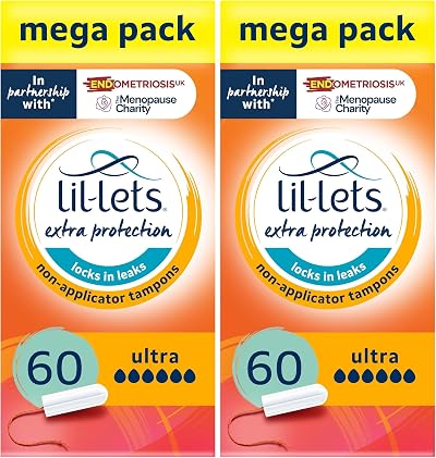 Lil-Lets Non-Applicator Regular Tampons X 96 Light to Medium Flow 2 Droplets
