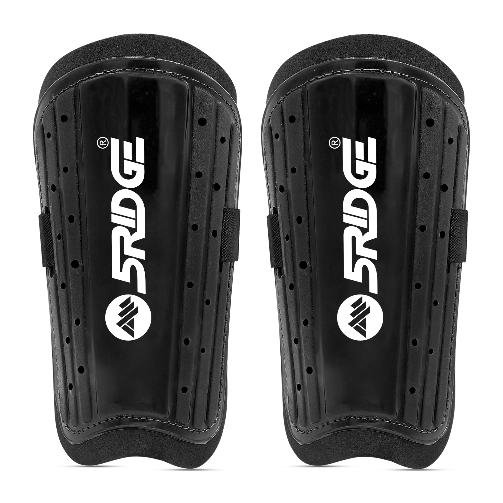 Football Shin Pads, Kids Youth Shin Guards Beginner Elite Athlete Perforated Breathable Kids Shin Pad for Boys And Girls Football Games Leg Calf Protective Gear (6-15 years) (BLACK) (Black)