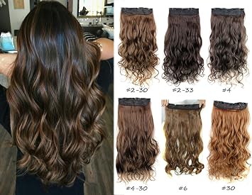 Amazon Com K Ryssma 24 Wavy Brown Synthetic Hair Extensions