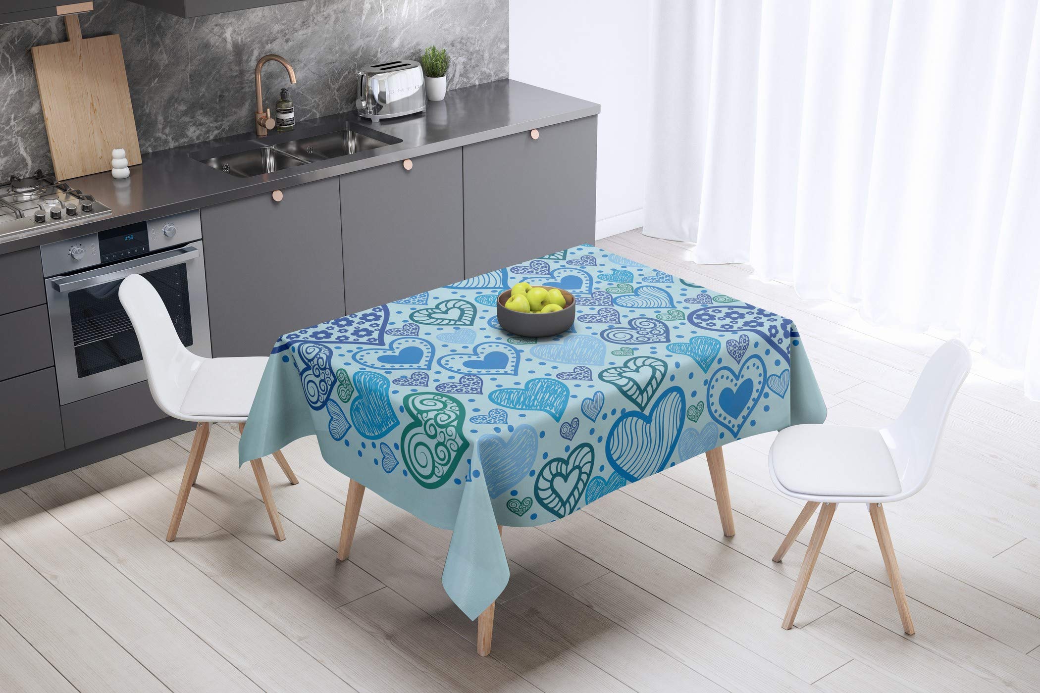 Bonamaison Kitchen Decoration, Tablecloth, 140cm x 140cm - Designed and Manufactured in Turkey