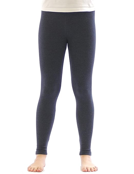 yeset Kinder Thermo Mädchen Leggings Leggins Hose lang aus Baumwolle Fleece Futter