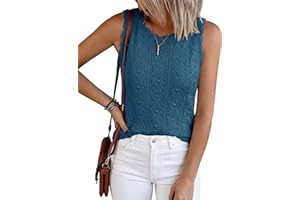 BTFBM Crochet Tank Tops for Women Sleeveless Knit Sweater Vest Top Summer Spring 2026 Cover Ups Beach Vacation Clothes