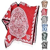 Artisans Bazaar Mexican Poncho Sarape Aztec Men Hombre Mexico Gabanes Mexicanos Western Cowboy Costume Adulto Jorongos