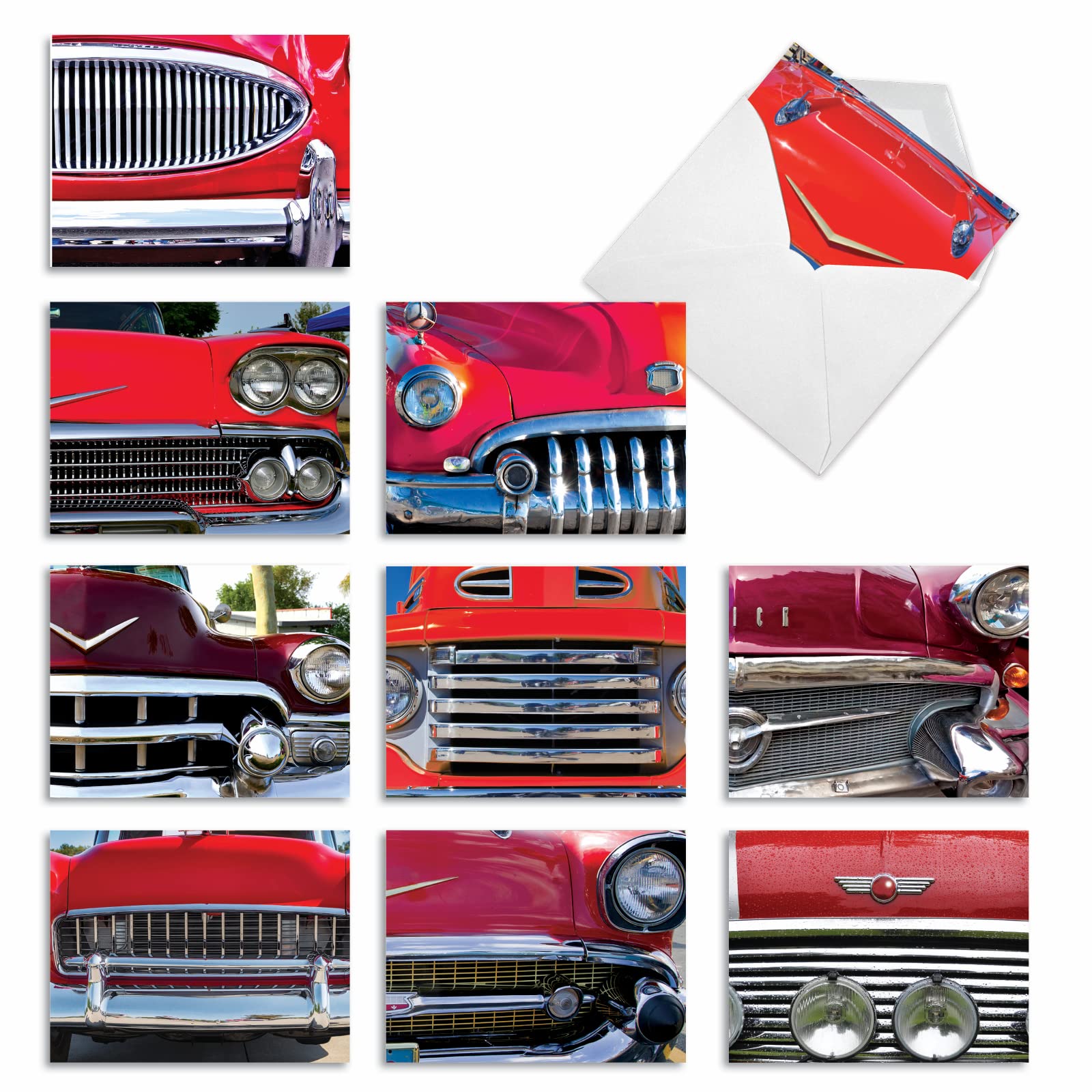 M2120sl Car And Grille: 10 Assorted Thank You Note Cards Rev Up the Engines for the Classic Car Buffw/White Envelopes. by The Best Card Company
