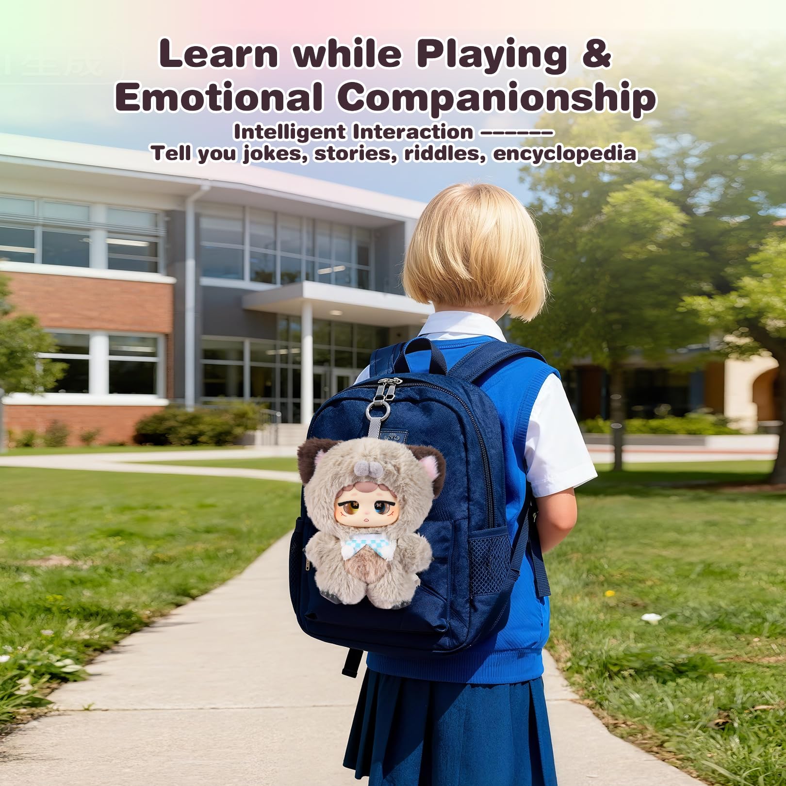 IvyBess AI Smart Stuffed Animal with ChatGPT-Real-Time Voice Interactive Plush Toy, Learning Assistant & Emotional Companion for Kids 3+ Interactive Plush Stuffed Animal Toys