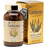 FINE JAPAN Cordyceps Mushroom Capsules - Premium Cordyceps Militaris and Sinensis Extract for Optimal Health Benefits, 100% Authentic Cordyceps in Easy-to-Swallow Capsules