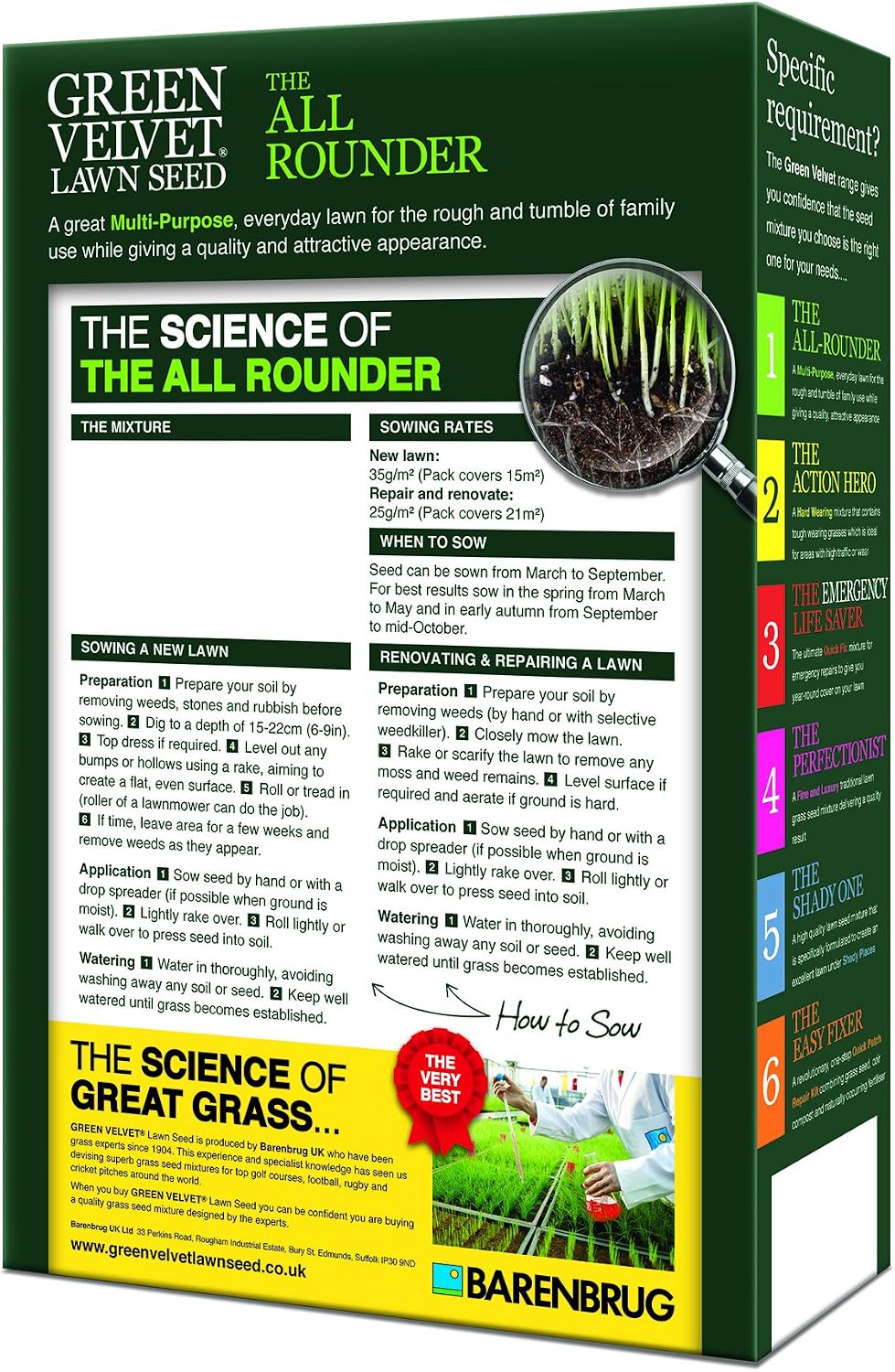 Green Velvet 525g Lawn Seed The All Rounder - Image 4