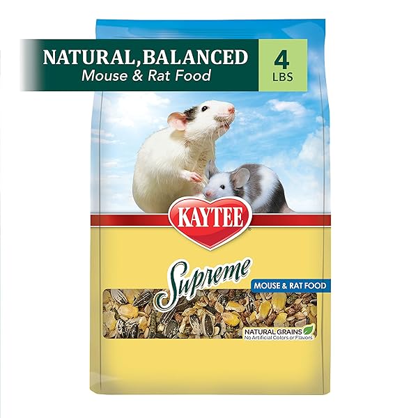 KAYTEE SUPREME PET MOUSE AND RAT FOOD, 4 LB