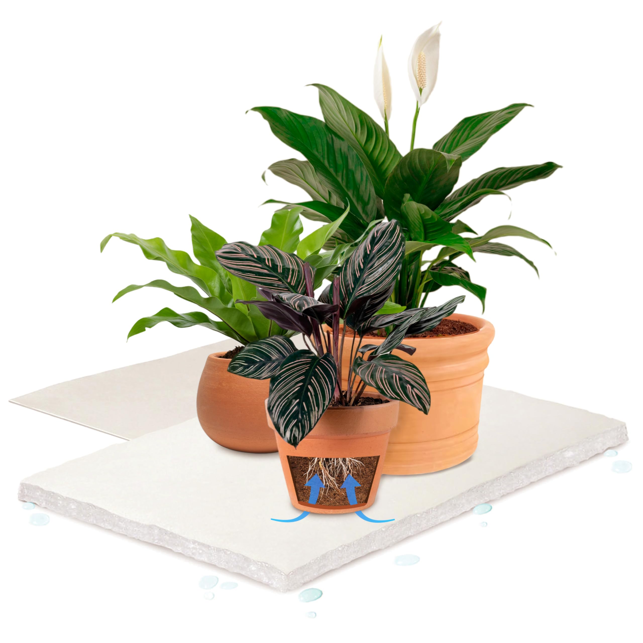 Bio Green irrigation water reservoir Mat, White