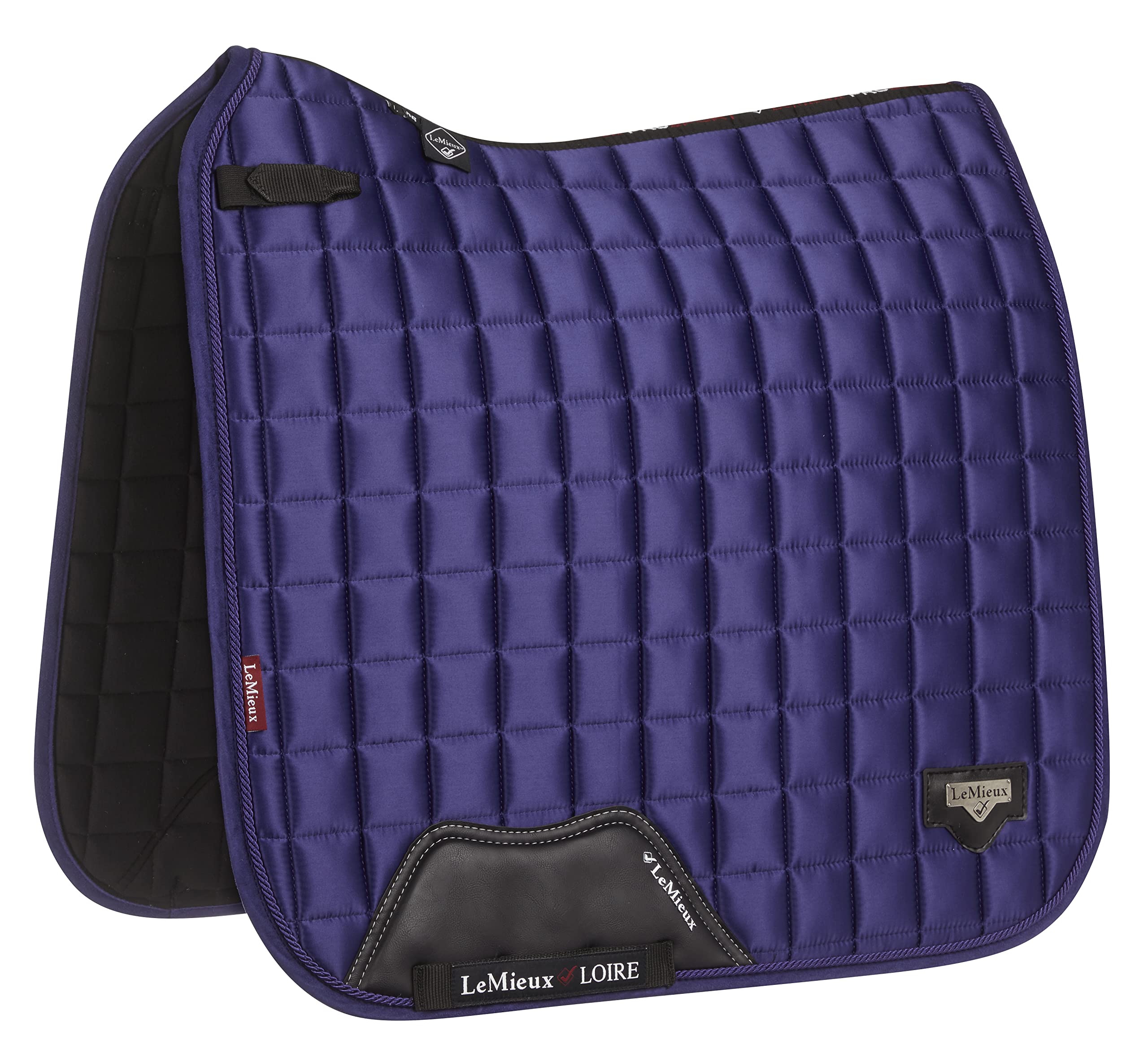 LeMieux Dressage Loire Classic Square Saddle Pad - Saddle Pads for Horses - Equestrian Riding Equipment and Accessories (Ink Blue - Large)