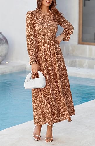 BTFBM Women Casual Long Sleeve Crew Neck Fall Dress Bohemian Relaxed Fit Floral Flowy Maxi Dresses Tiered Cocktail Dress(Floral Brown,X-Large) in Kenya | Whizz Dresses BTFBM Women Casual Long Sleeve Crew Neck Fall Dress Bohemian Relaxed Fit Floral Flowy Maxi Dresses Tiered Cocktail Dress(Floral Brown,X-Large) in Kenya | Whizz Dresses