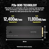 Corsair MP700 PRO 2TB M.2 NVMe PCIe Gen5 SSD Air Cooler Black TLC NAND view 5