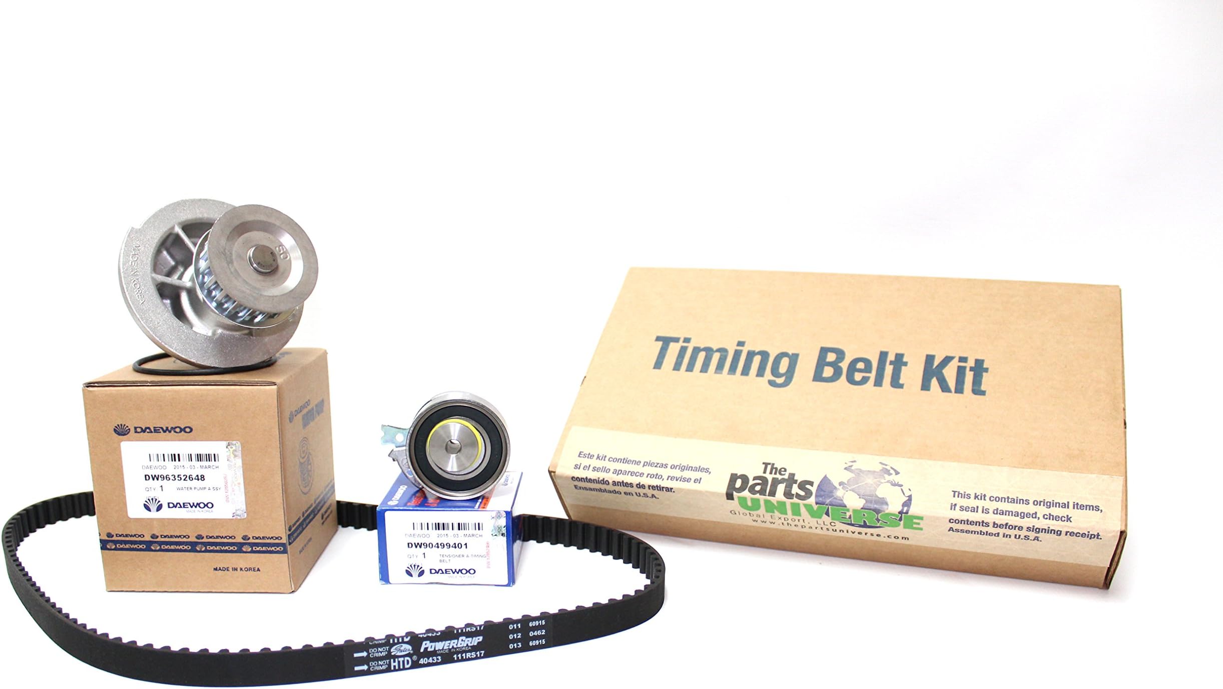Timing Belt Kit for Chevy Chevorlet Corsa Daewoo Cielo Lanos with Water Pump Part: 95182236