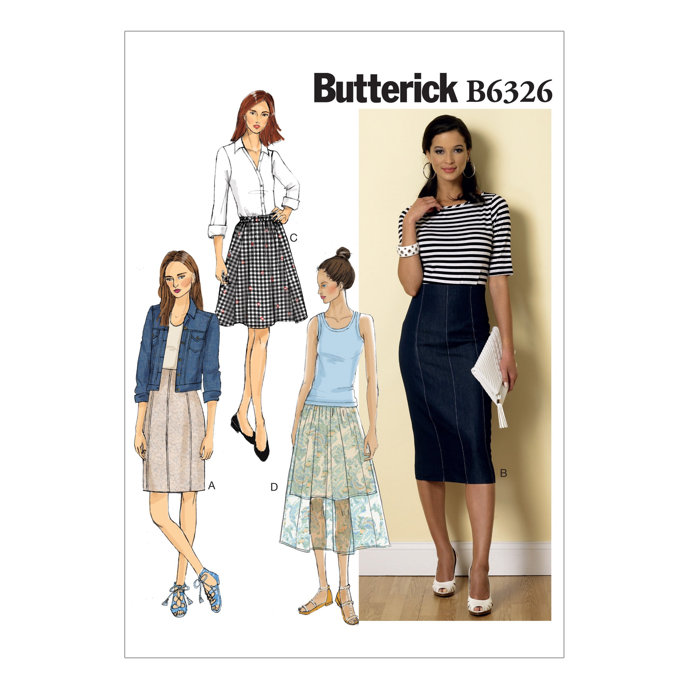 Butterick Pattern Misses Skirt, Sizes 16-24