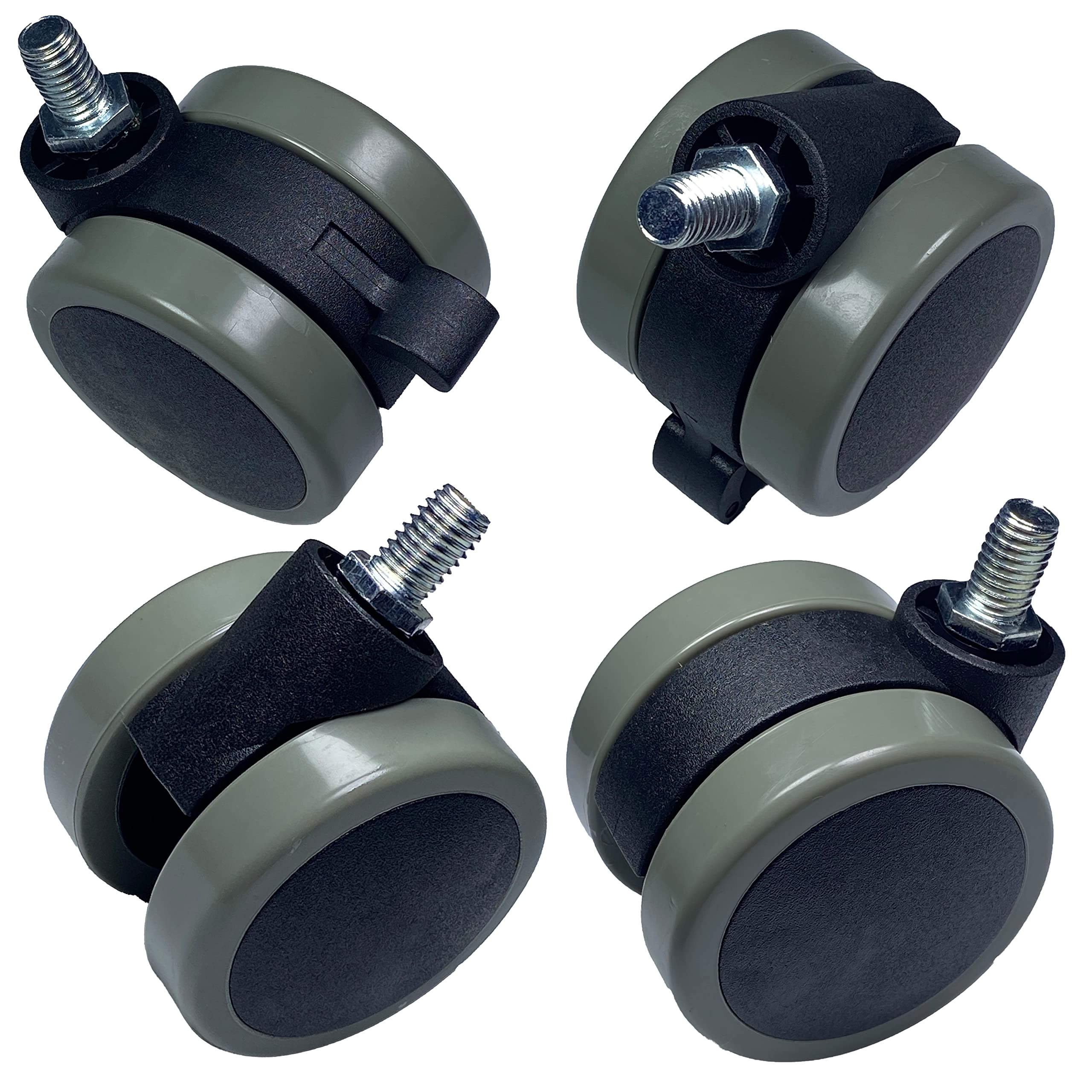 Photo 1 of Office Chair Rubber Replacement Wheels Caster Wheels Fit for Most Desk Chair Gaming Chair, Computer Chair (2.5 Inch Grey Screw Type)