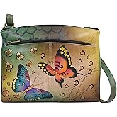 Anna by Anuschka womens Women's Hand-painted Genuine Leather Crossbody Organizer