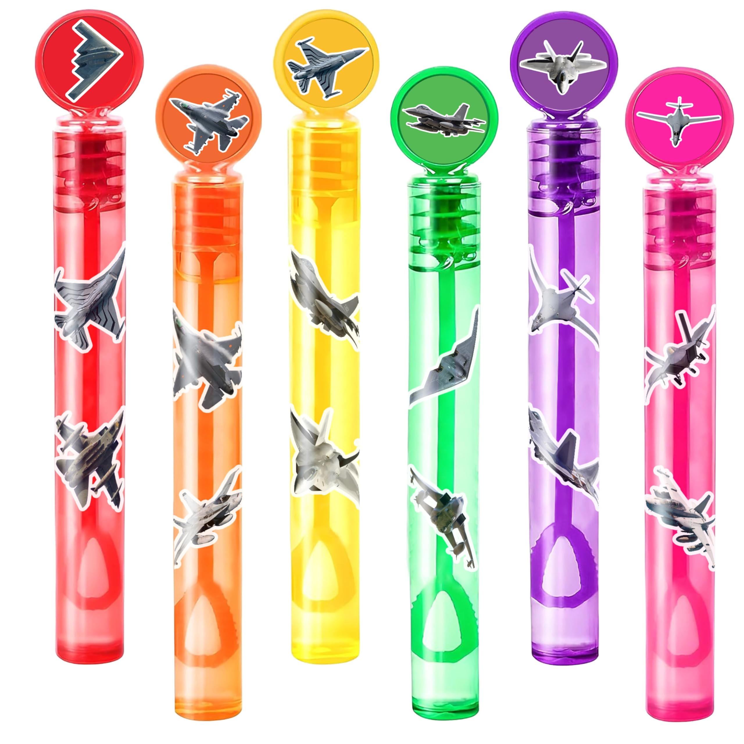 Photo 1 of 24PCS Jet DIY Bubble Wands with 96PCS Stickers - Party Favor for Goodie Bags, Pinata Stuffers, Mini Bubble Bulk Birthday Supplies, Toys Gifts, Class Prizes for Toddlers, Boys & Girls