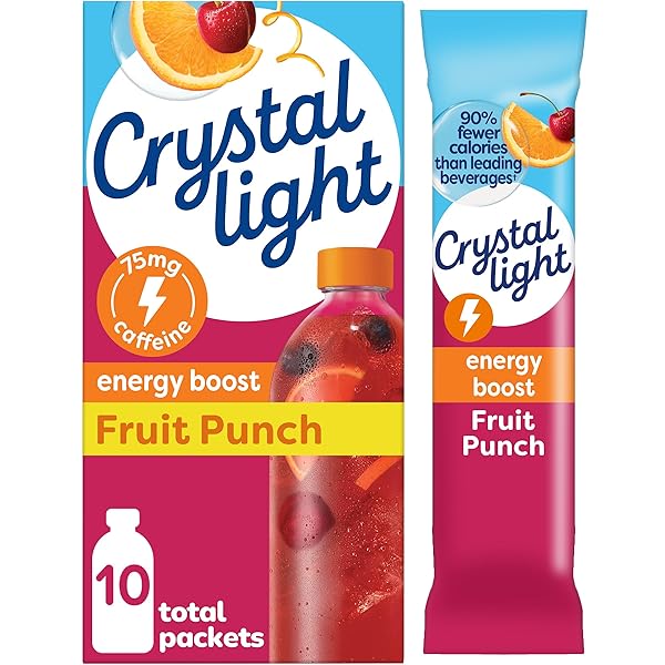 CRYSTAL LIGHT ENERGY BOOST FRUIT PUNCH DRINK MIX,...