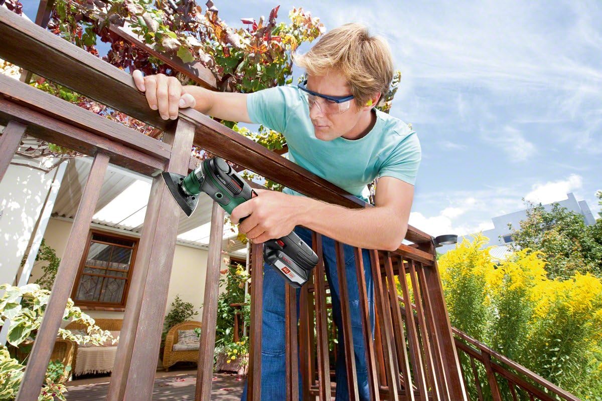 Bosch 603104071 AdvancedMulti 18 Cordless Multifunction Tool with 18 V Lithium-Ion Battery, Green - Image 4