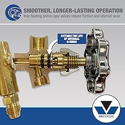 Mastercool 66661 2-Way Brass Manifold Gauge Set