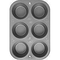 OvenStuff Non-Stick 6 Cup Jumbo Muffin Pan - American-Made, Non-Stick Baking Pans, Easy to Clean and Perfect for Making…