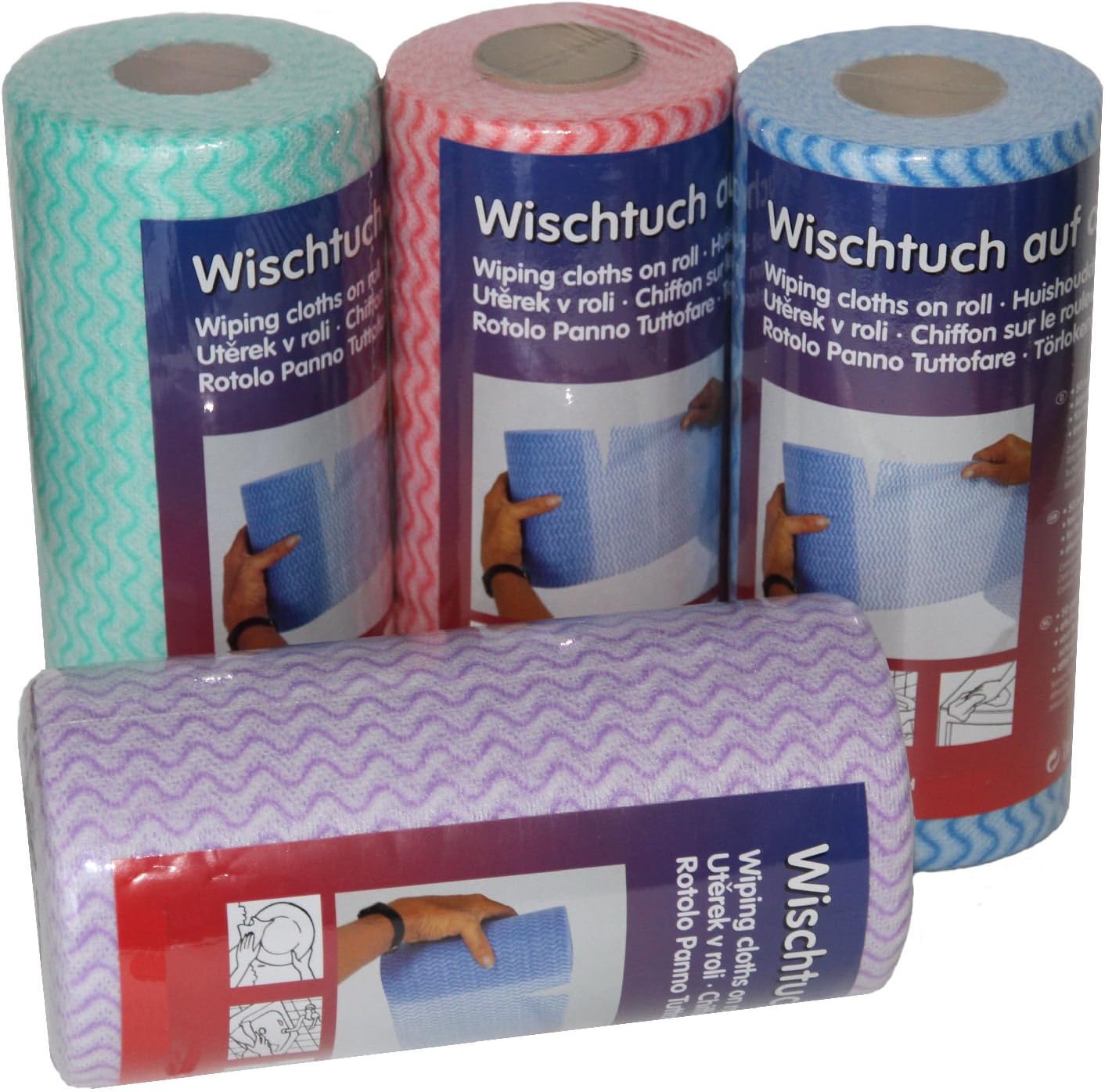 4 mal Wischtuch auf Rolle mit je 50 Wischtücher = 200 Putztücher