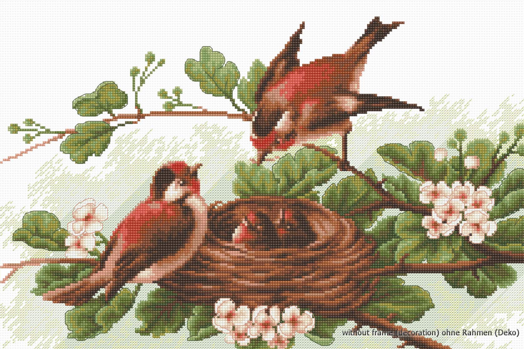 Luca-S New Chicks in Nest Counted Cross Stitch