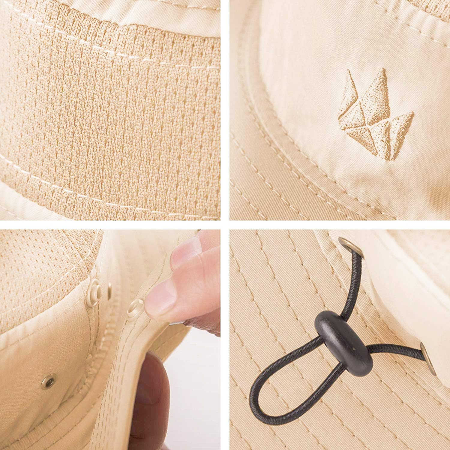 The Friendly Swede Sun Hat 2-Pack - Fishing Boonie Hat for Safari (Khaki): Clothing