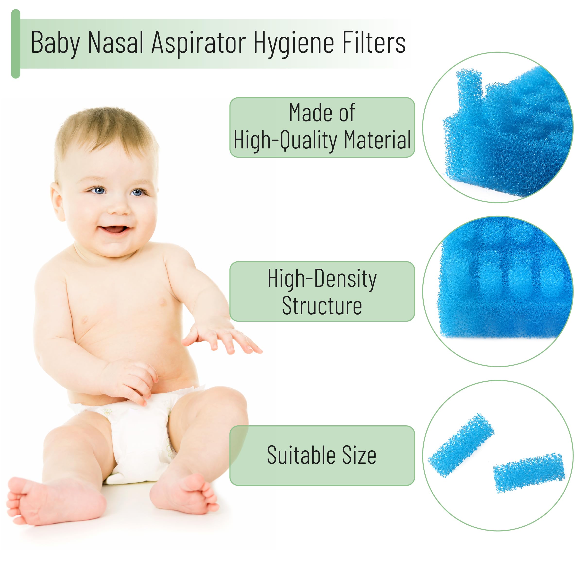 Mr. Pen Baby Nasal Aspirator - 100 Pack Nasal Suction Filters for Babies