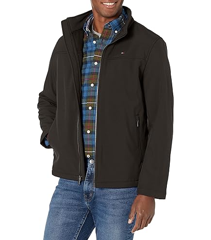  FILFIGER ジャケット Tommy Hilfiger Mens Classic Zip Front Polar Fleece Jacket, Black