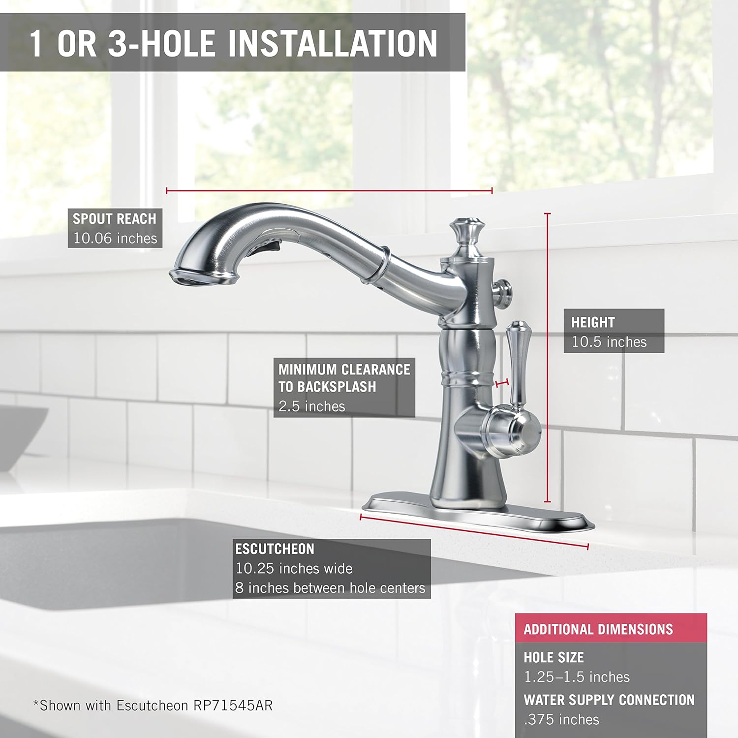 Delta Faucet Cassidy SingleHandle Kitchen Sink Faucet with Pull Out