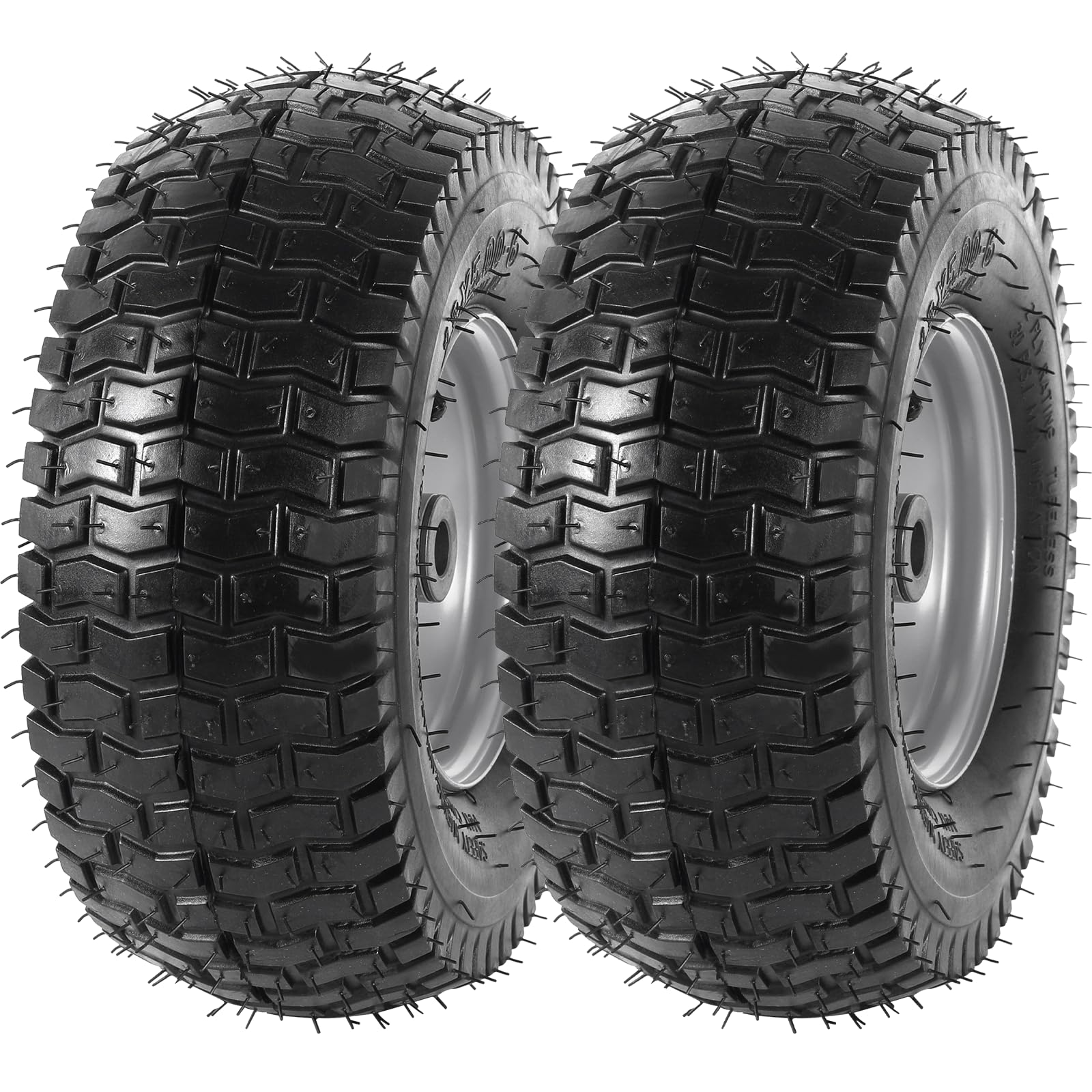 13x5.00-6 Lawn Mower Tire And Wheel Assembly (2-Pack) – Tubeless With Rim