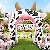 12FT Cow Inflatable Arch Outdoor Decorations Giant Cow Blow Up Built-in 5 LED Lights for Farmhouse Cow Theme Baby Shower First Rodeo Birthday Western Cowboy Cowgirl Party Yard Garden Lawn