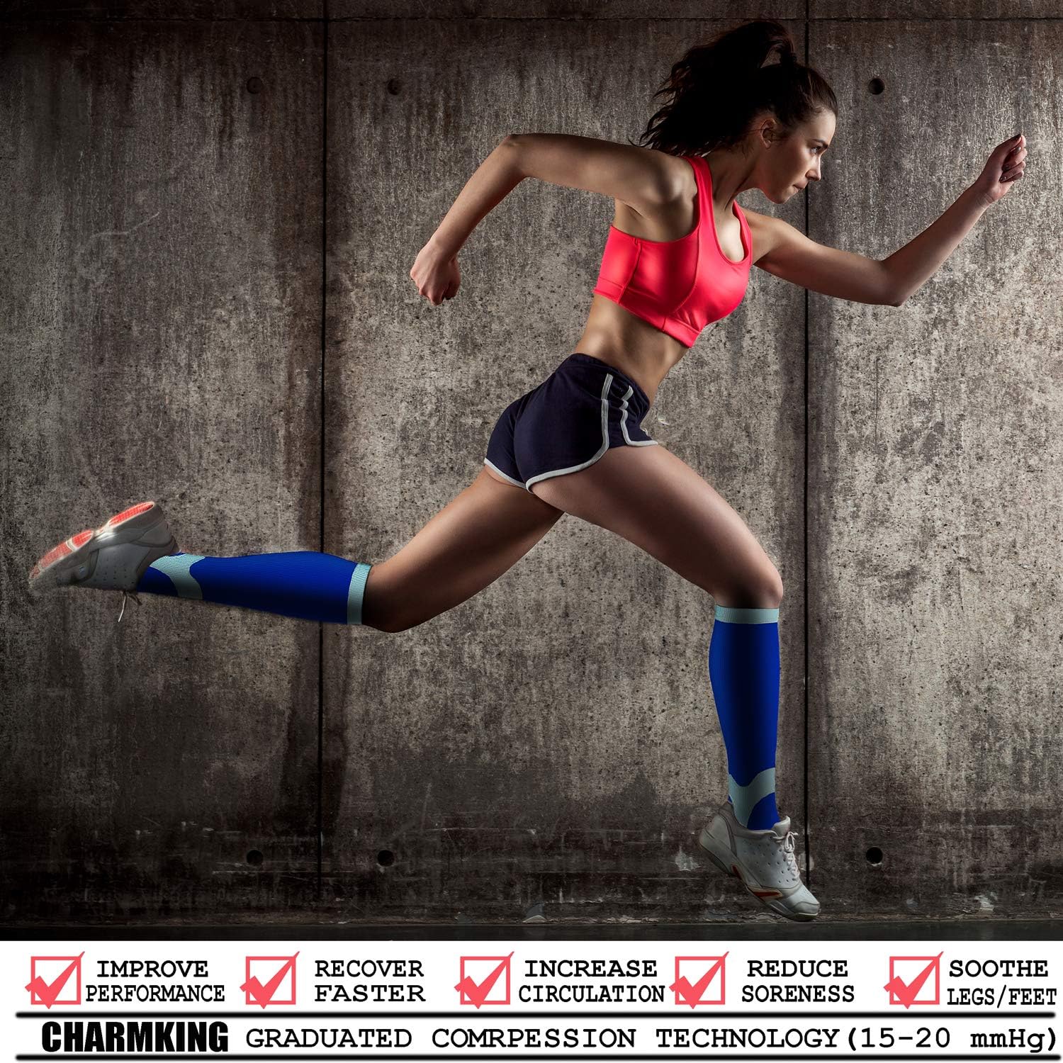 Copper Compression Socks (3 Pairs) 15-20 mmHg Circulation is Best Athletic & Daily for Men & Women, Running, Climbing: Clothing