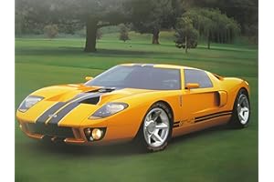 IMPACT POSTERS GALLERY Classic Sports Racing Wall Decor Prototype Ford Supercar GT40 Car Art Print Poster (16x20)