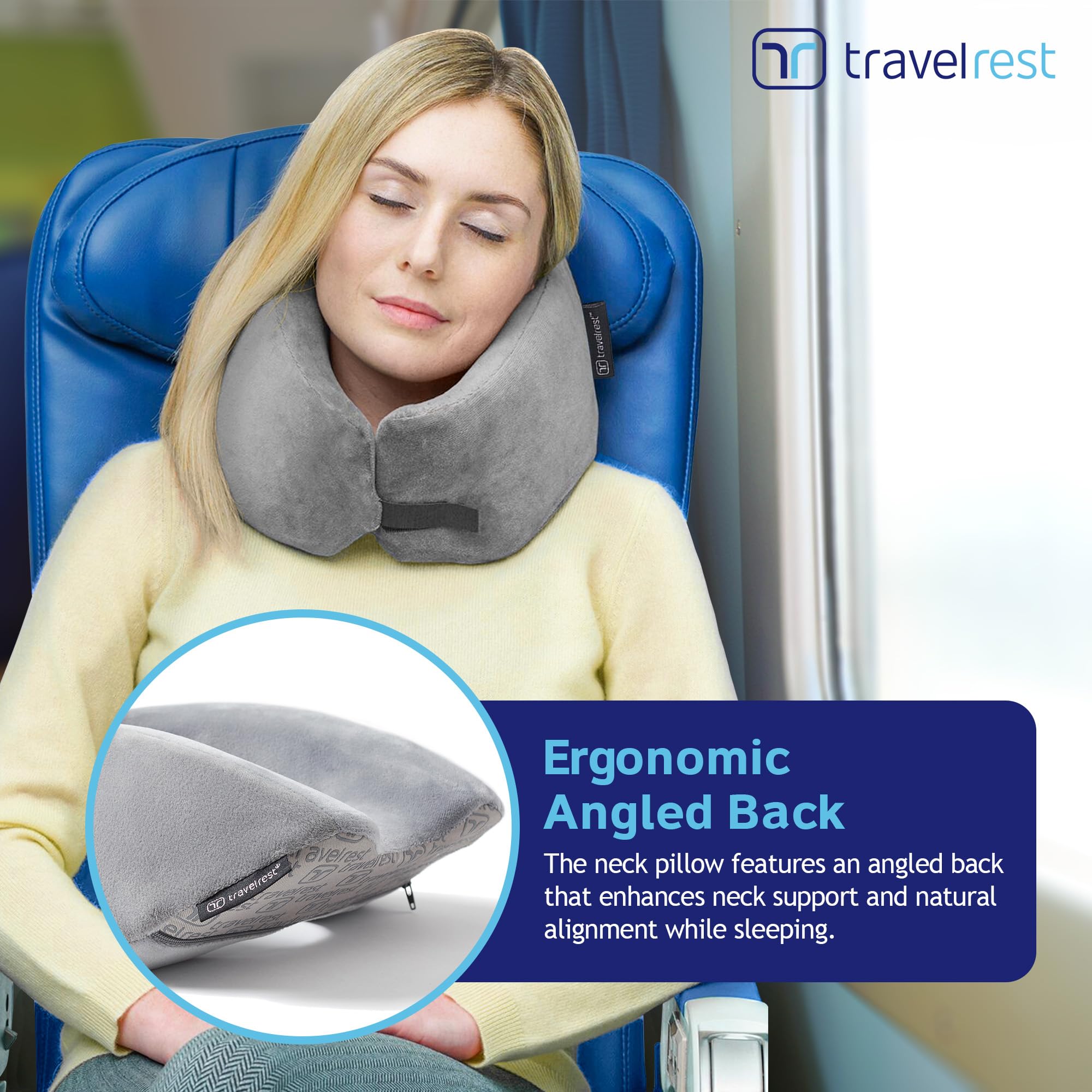 TRAVELREST Nest Memory Foam Travel Pillow & Neck Pillow Advanced Neck