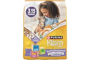 PURINA CAT CHOW Purina Kitten Chow Kitten Food Healthy Development with Real Chicken Dry Kitten Food - (Pack of 4) 3.15 Lb. Bags