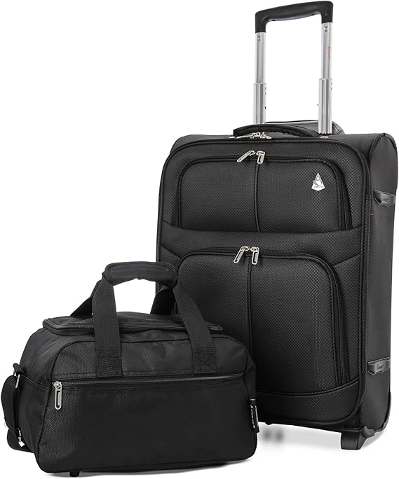 Aerolite 55x40x20 Expandable 42L Suitcase CarryOn Cabin Luggage