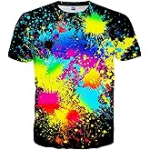 Neemanndy 3D Graphic Colorful T-Shirts Short Sleeve Crew Neck Print Tee for Men Women and Youngs