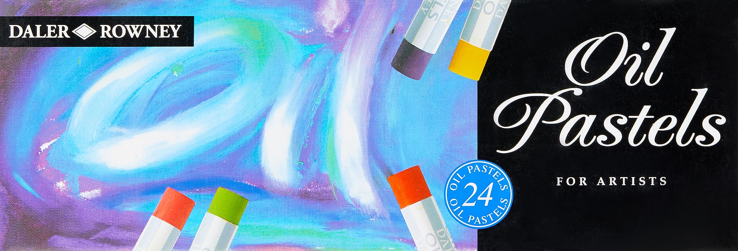 Daler-Rowney Artists Oil Pastels Set, 24-Piece, Drawing and Sketching, Professional Artists